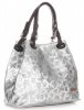GEANȚĂ DIN PIELE shopper bag Vittoria Gotti argint V2053